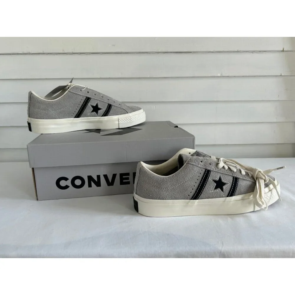 NWT Converse Mens One Star Academy Pro Suede Gray Low Sneakers Lace Up Size 7